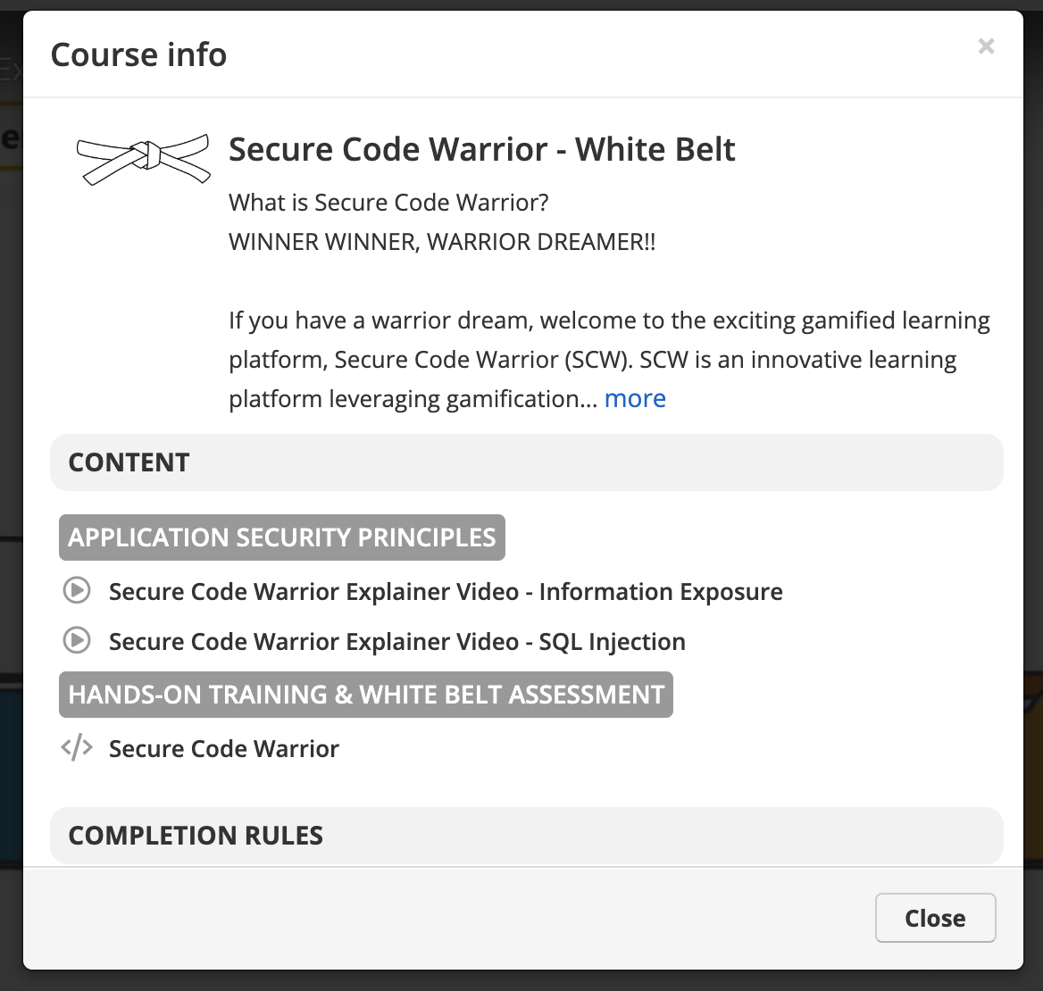 Secure Code Warrior Integration